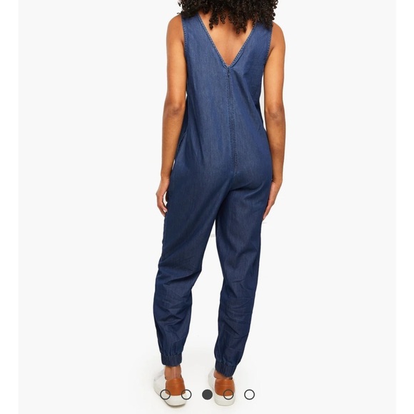 Able CHARVEE RELAXED JUMPSUIT 100% Lyocell blue chambray XS - Picture 12 of 12